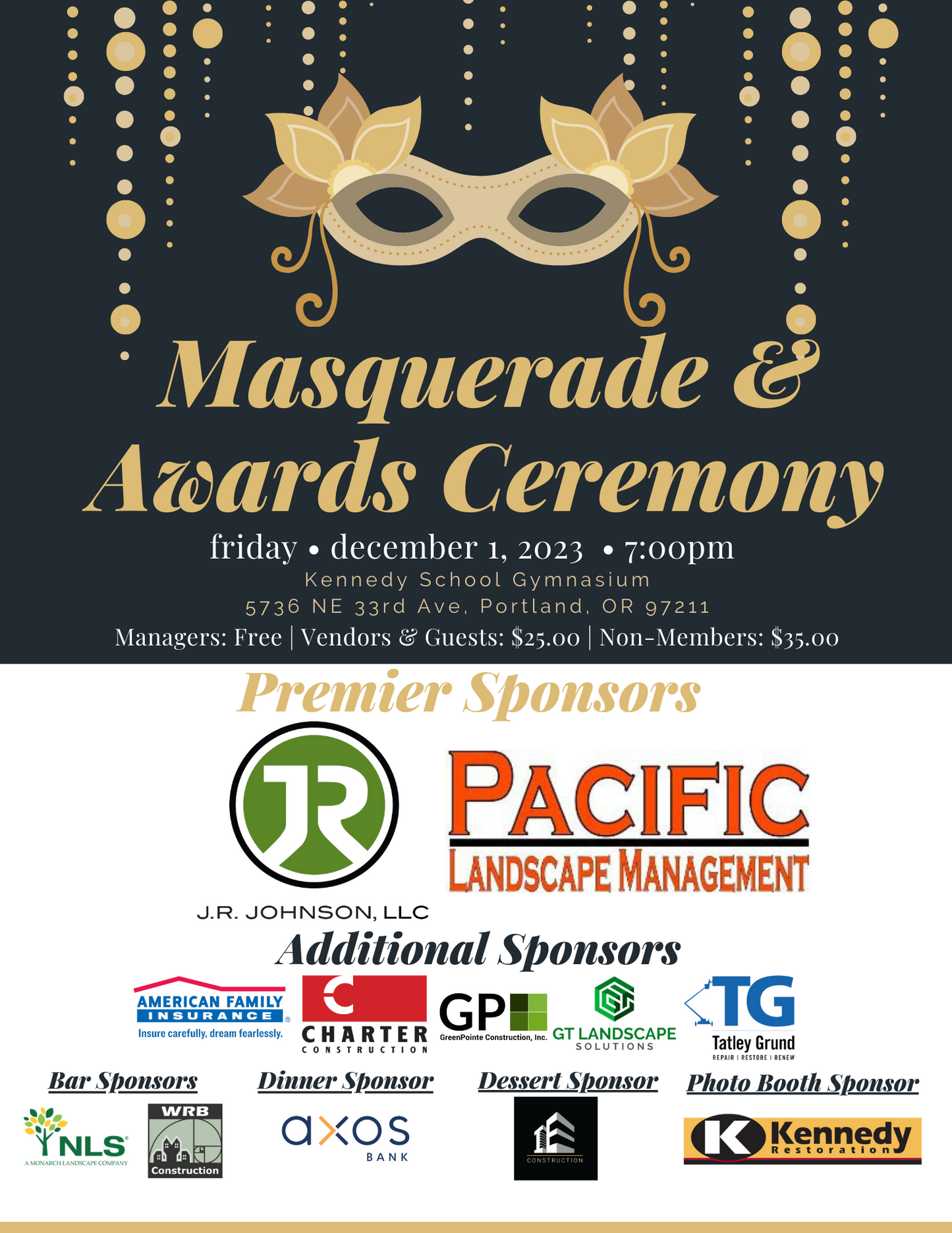 SOLD OUT! Masquerade and Awards Ceremony 2023
